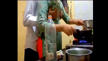 son helps mom at kitchen and forced for fuck