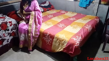 indian tamil wife in a pink nighty
