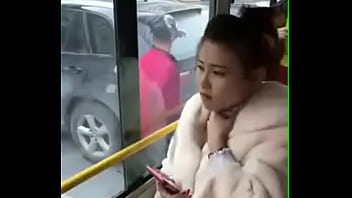 boobs pressing froced on crowed bus