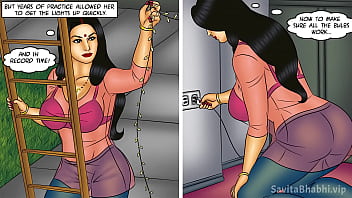 cartoon of savita bhabhi with mantri jee