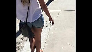 girl walking nude outside