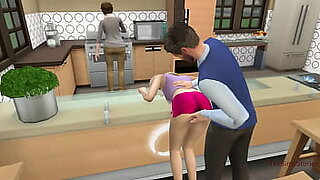 son forceing mom to fuck in kitchen