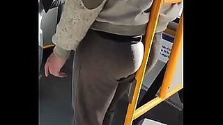 girls ass touch cock on public bus