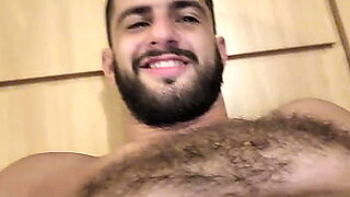 hairy chest man father solo gay6