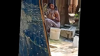 tamil village girl hiddin com bathing outdoor video