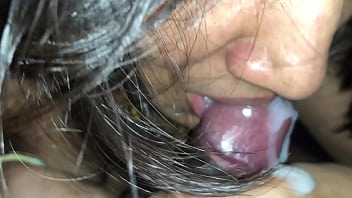indian mom taking cum in her mouth