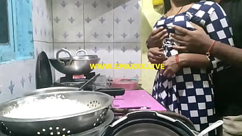 mom shock and son sex in the kitchen