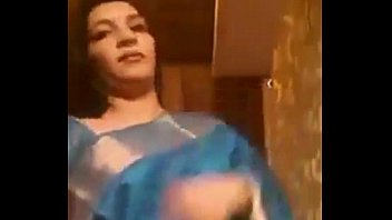 pantyhouse wife removing saree and blouse showing beautyful boobs