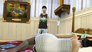 mom and son share a bed on vacation