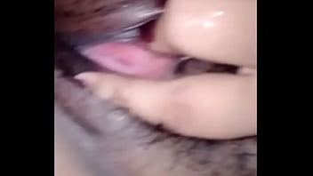 self licking her own pussy