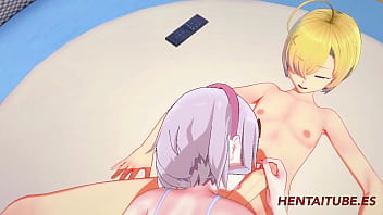 anime hentai sucking breast
