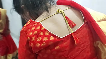 hot and cute boudi with saree