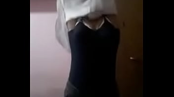 beautiful indian teen girl removing dress