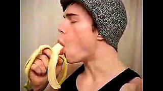 first time anal inserting banana into asshole