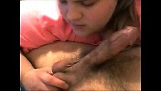 slow blow job and sticky cumshot in her mouth