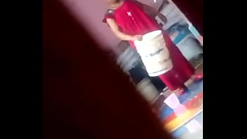 south indian aunty self dress change record