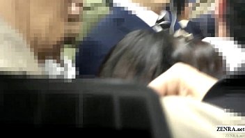 shy japanese mother and daughter bang train